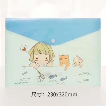 Carpeta Multi-Bolsillo Kawaii A4 para Papelería