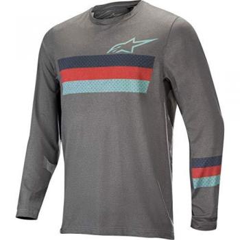 Alpinestars Alpine 6.0 Maillot de Course LS Gris‑Rouge (S)