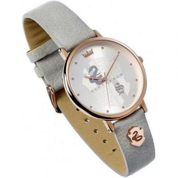 Chronographe Slytherin en cuir argenté (femme)