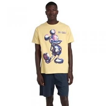 Manga Corta Disney Pijama Hombre Color Amarillo