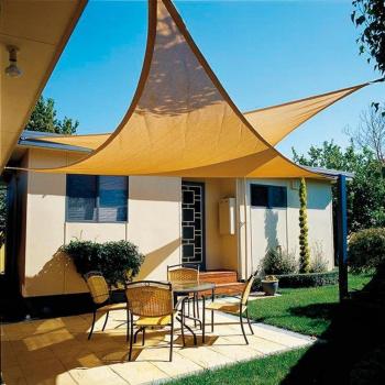 PAPILLON 8091181-Lampada da Terra per Esterni, Triangolare, 5 x 5 x 5 m, Colore: Beige