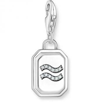 THOMAS SABO Octagonal Aquarius Charm with Cubic Zirconia