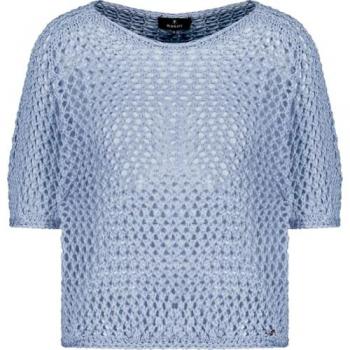 Monari Ajour-Strickpullover Damen, Blau, S36