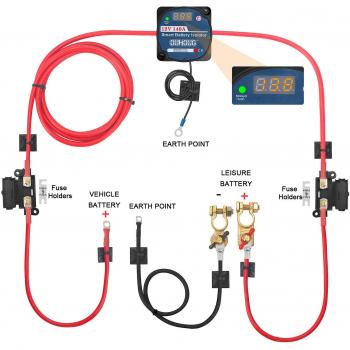 Relé de Carga Dual 12V 140A para Vehículos Recreativos