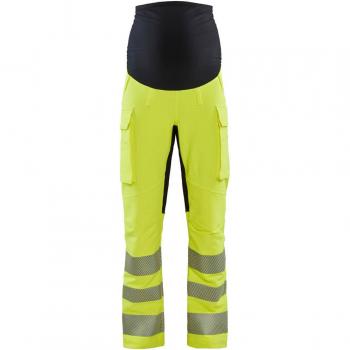Krähe High-Visibility Umstandshose 4D-Stretch für Schwangere – Blaklader Gelb-Schwarz XL