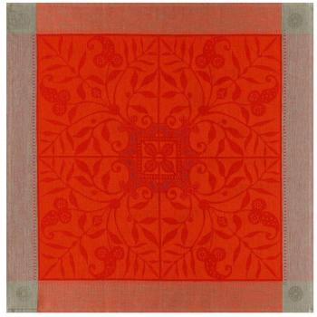 Jacquard Lin 100 % Orange, 58 × 58 cm – Venezia