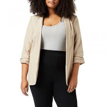 Pieces Women's Blazer 3/4 Sleeve White Pepper L