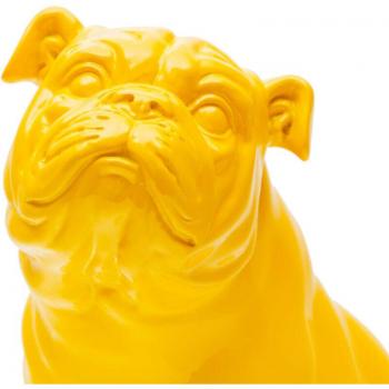 Statuetta Decorativa Cane Bulldog Giallo Kuatéh 29x16x28 cm