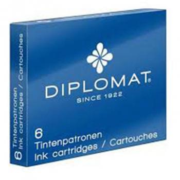 Cartuchos de Pluma Diplomat Azul Rey