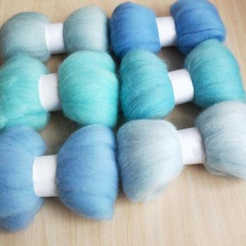 Set de ovillos de lana merina 20G 6 colores