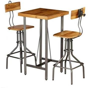 VidaXL Reclaimed Teak Furniture Bar Set – 3 Units