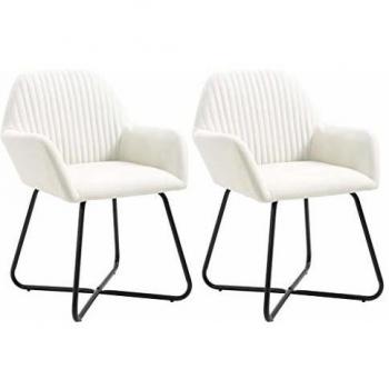 VidaXL Pack de 2 Sillas de Comedor Tchia Terciopelo