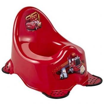 Orinal para baño Cars, diseño antideslizante, rojo, para niños de 18 meses a 3 años