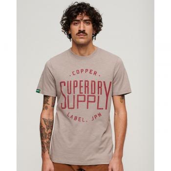 Maglietta Superdry Copper Label Workwear Maniche Corte Beige L
