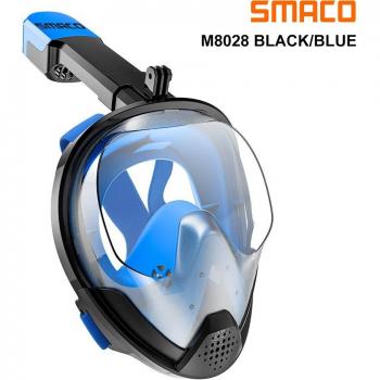 Masque complet de snorkeling, vue panoramique, anti-buée, anti-fuite, protection UV pour GoPro