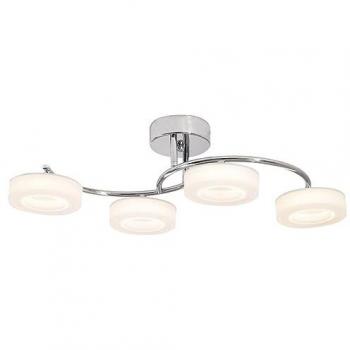 Tiras de luz Tokio 4×12 W, diseño compacto y cromado