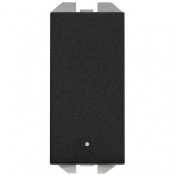 Pulsador Simon 270 con Luz 10A Negro Mate