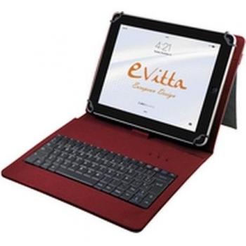 Teclado y funda para tablet de 10.1 E-Vitta Keytab roja
