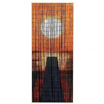 Maximex Bambusvorhang Sonnenuntergang, 90 x 200 cm, Mehrfarbig