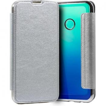 Capa de Couro Flip para Huawei P40 Lite E Prata