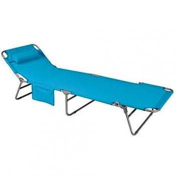 Mecedora de Playa y Jardín OGS35‑B – Tumbona Acero Plegable