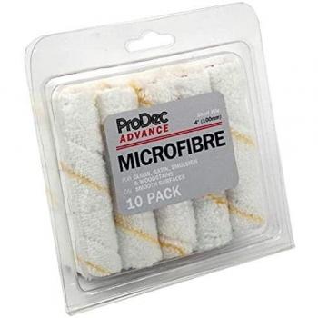 ProDec 10pc 4 Microfibre Short Pile Paint Roller Sleeve Covers 100mm (ARRE022)