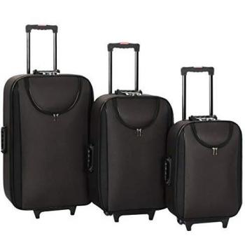 Trousse de Valises Souples VidaXL – 3 pièces marron