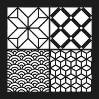 30x30 cm Vage Kubus Pochoir – ARTEMIO