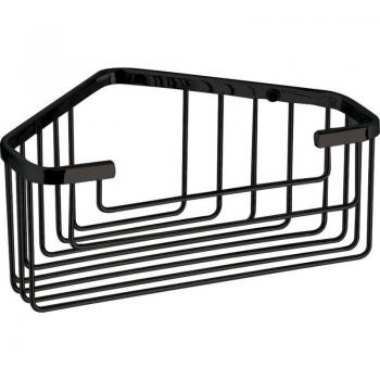 Porte-savon d'angle moderne en inox noir