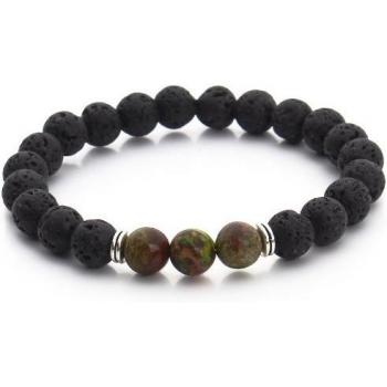 8mm Volcanic Stone and Imperial Stone Reiki Bracelet