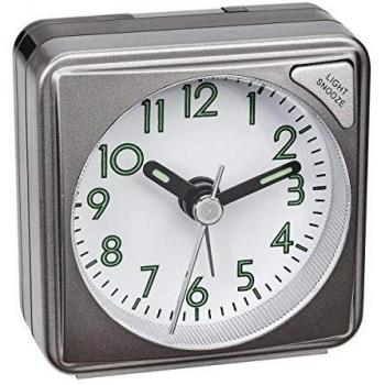 TFA Dostmann Smart Analogwecker in Grau – 60x40x93 mm