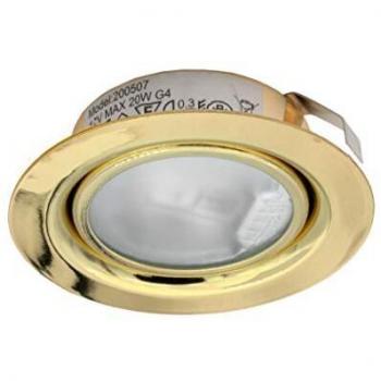 Leyton Lighting 12v 20w Halogen Recessed Downlight Brass