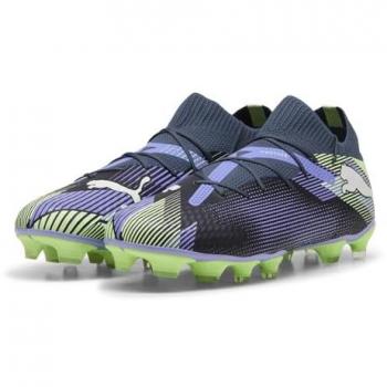 Puma Men's Future 7 Pro Firm Ground Cleats, Grey/White/Green, 7 UK