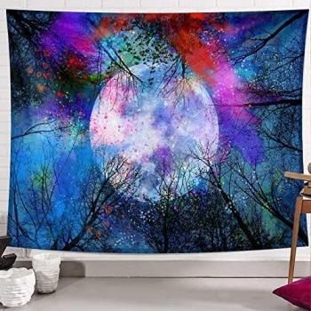 Trippy Natura: Arte a Tondo con Alberi di Luna