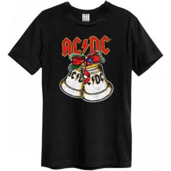 Unisex Volwassen Jingle Bells AC/DC Kerst T-Shirt M zwart