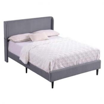 More4Homes Dereham Winged Double Bed in Light Grey