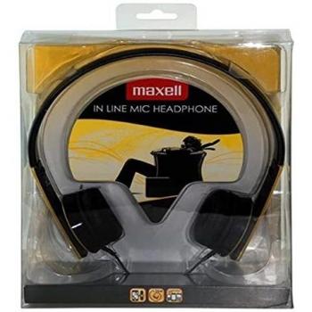 Maxell HP Mic Auriculares Cerrados con Diadema, Color Negro