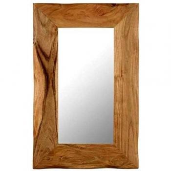 VidaXL Specchio cosmetico in legno di acacia 50x80 cm