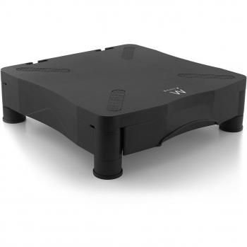 Supporto Monitor Ewent EW1280 con Sollevamento a Piastra, Vano Portaoggetti, Nera – Peso Massimo 27 kg