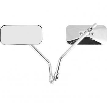 Round Square Motorcycle Rearview Mirror with 10mm Screws