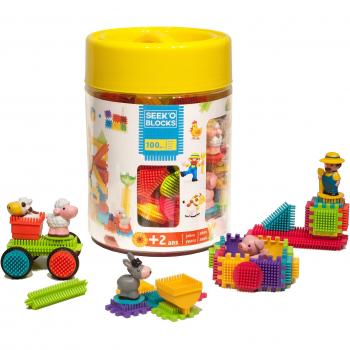 Set Seek'o Blocks : Construction multicolore 100 pièces