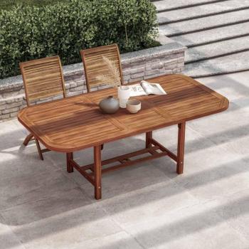 Tavolo rettangolare allungabile in legno acacia 180-240x100 cm