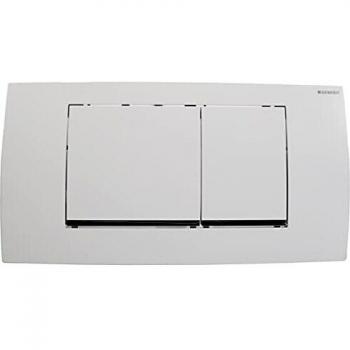Geberit Twinline 30 Drückerplatte für 2-Mengen-Spülung weiß, hochglanz-verchromt