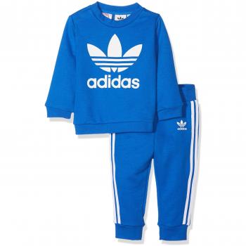 Adidas CE1159 tuta sportiva bambini blu/bianco FR: L