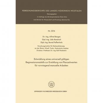 Entwicklung eines universell gültigen Regressionsmodells zur Ermittlung von Planzeitwerten für vorwiegend manuelle Arbeiten