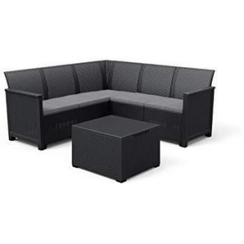 Cuscini inclusi nel set di arredo per esterno di Keter Emma Corner