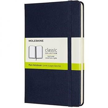 Moleskine Large Sapphire Blue Plain Notebook