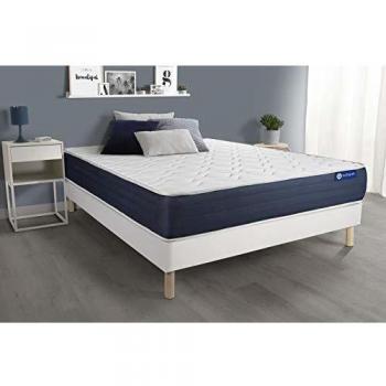 Matelas ACTIFLEX Sleep 140x190 5zones de Confort + sommier KIT Blanc