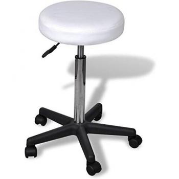 vidaXL Office Stool white