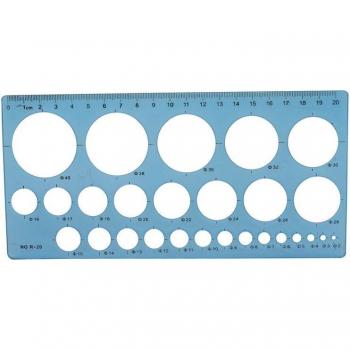 Rectangular Template Ruler, 20 cm x 10.5 cm, for Students